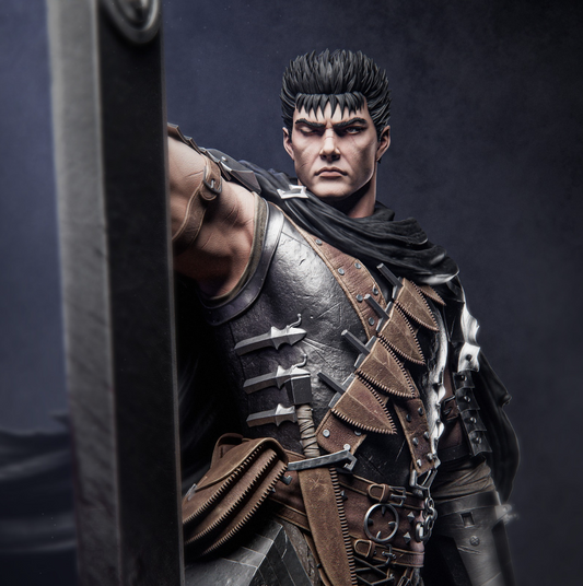 Guts Statue | 1/6 Scale | 3D Printed Fan Art Collectible – Berserk Anime Figure