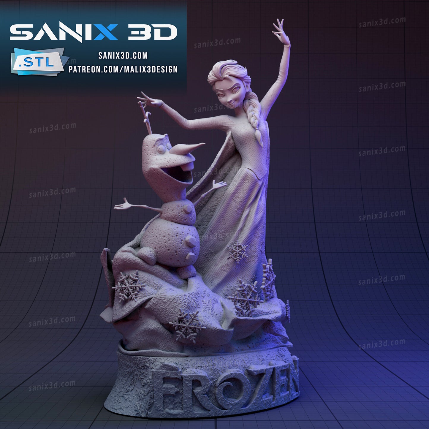 Elsa Fan Art Statue | 1/10 Scale | Frozen-Inspired Collectible | 3D Printed & Hand Painted