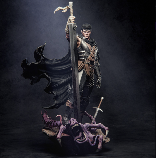 Guts Statue | 1/6 Scale | 3D Printed Fan Art Collectible – Berserk Anime Figure