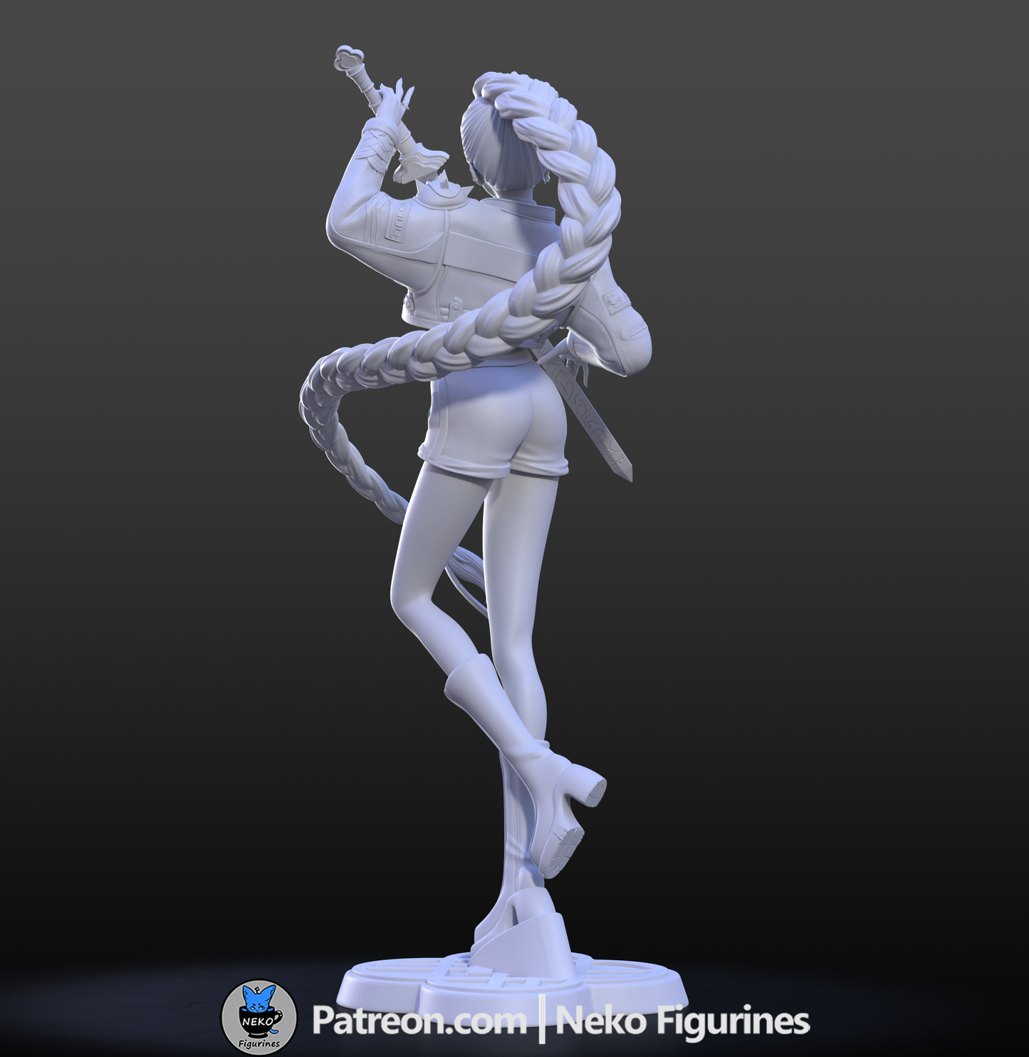 Rumi – KPop Demon Hunters | Unpainted 3D Printed Resin Model (Fan Art by Neko Figurines)